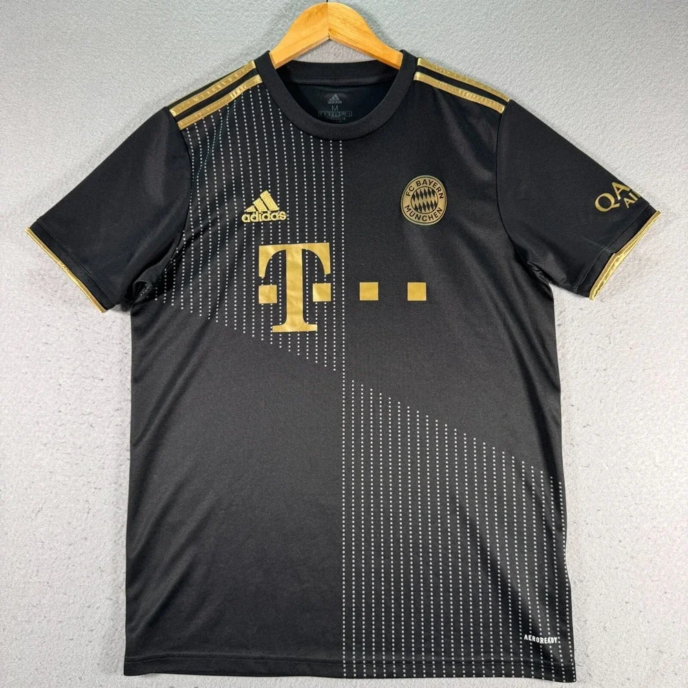 FC Bayern Munchen Jersey Mens Medium‎ Black Soccer International Sports Adidas